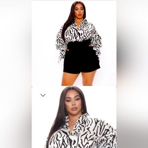 Romper fashion nova 1x nwt